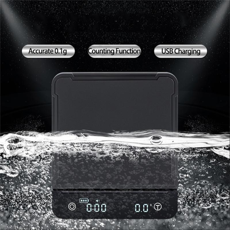 Small LED Display Coffee Scale Food Scales Plastic Material Small Digital Coffee Scale Perfect Gift for Coffee Lovers
