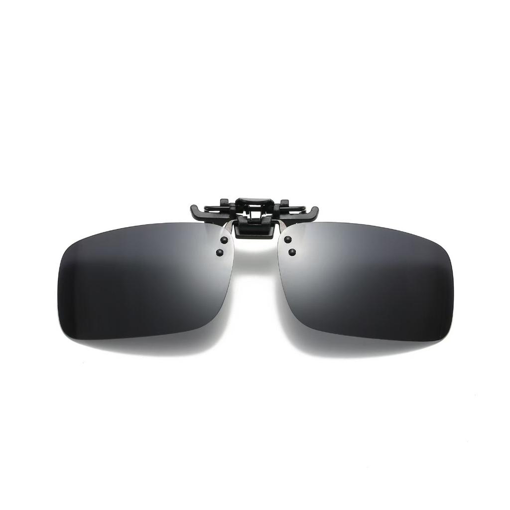 Clip-On Sunglasses Convenient Flip-Up Metal Clip Sun Glasses For Women Men Glasses Rimless Polygonal Shades
