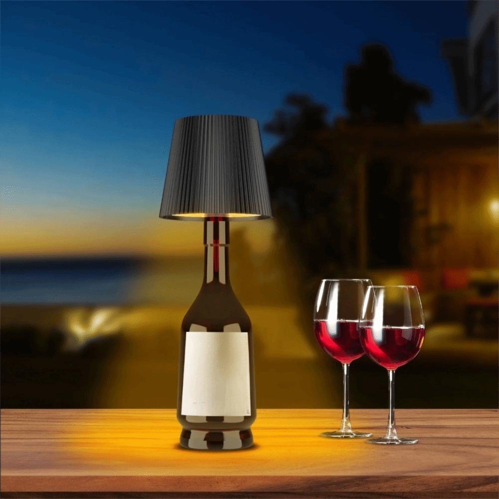 Wireless Pleated Bottle Lamp Touch LED Cordless Table Lamp Wine Bottle Lamp  Home Decoration