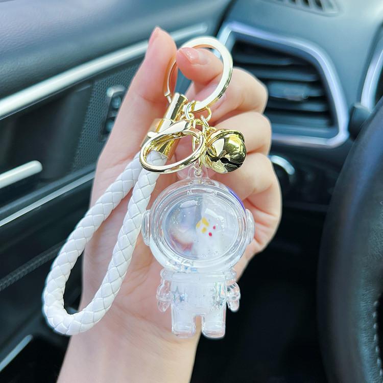Astronaut Sand Liquid Keychain Unique Space Themed Key Ring For Keys Bags And