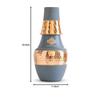 Pure Copper Printed Drinkware with Ayurvedic Health Benefits, Inbuilt Glass, Bedroom Water Bottle for Storage Purpose  Set of 1