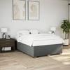 Bed Frame without Mattress Dark Grey 140 x 190 cm Fabric
