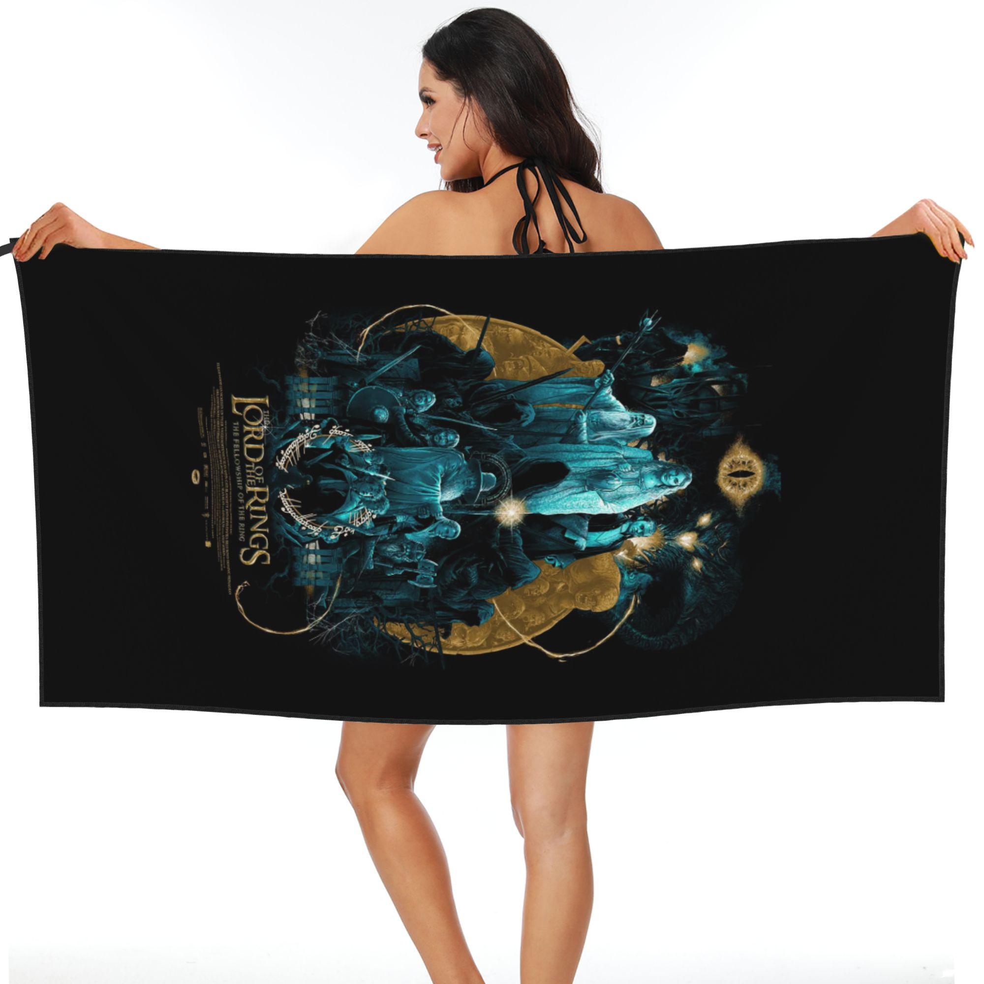

The L-Lord of the Rings magic movie Beach Towel Soft Microfiber Quick Dry Absorbent Quick Towels For Bath W30*H60(CM)