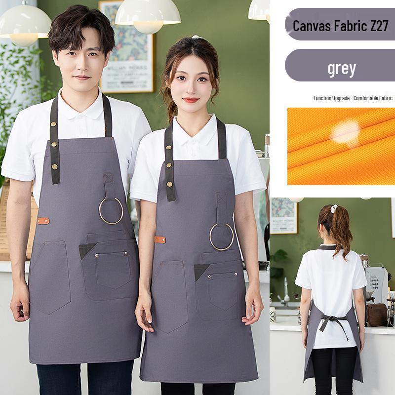 

Customizable Logo Waterproof Aprons for Catering, Kitchen, Baking, and Barista Workwear with Waistbands