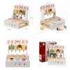 Children Wooden Ice Cream Toy Set Imaginative Play Motor Enhancement Skills