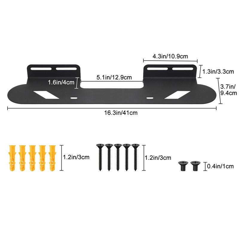 

Универсальный кронштейн для динамика Кронштейны для настенного крепления саундбара Экономия места Выдерживает до 30 фунтов Подходит для большинства настенных полок для саундбара чёрный