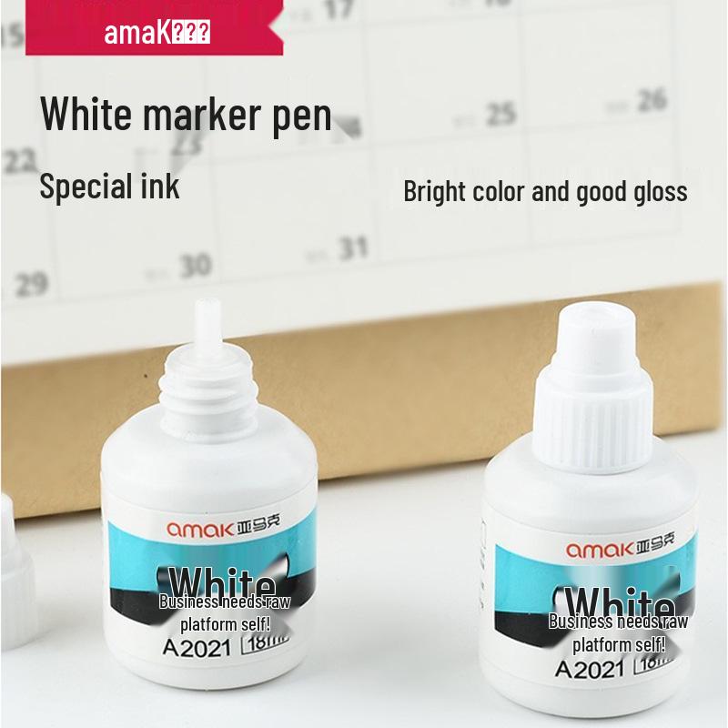 Yamak Oil-Based Waterproof Marker Refill Ink, 18ml Large Capacity белый