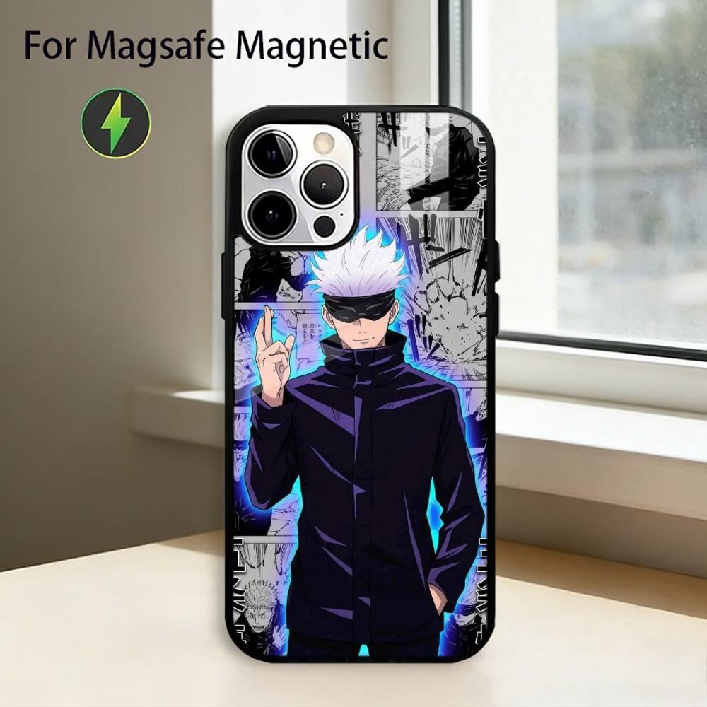 J-Jujutsu Kaisen Anime Phone Case For iPhone17,16,15,14,13,12,11 Plus,Pro Magnetic For Magsafe Wireless Charging
