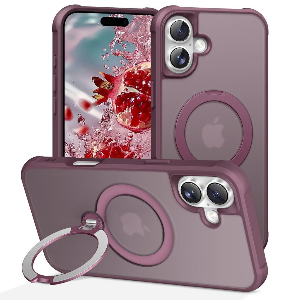 For iPhone 17 Case Compatible with MagSafe Kickstand TPU PC Shockproof Phone Back Cover