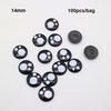 100pcs 8-16mm Flat Circle Bear Foot Eyes 2Styles Animal Puppet Crafts  For White Bear Doll