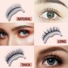 1pair Self Adhesive Eyelashes Glue Free Full Strip Eyelash Thick Natural False Lashes Easy To Wear Lashes Extension False Lashes