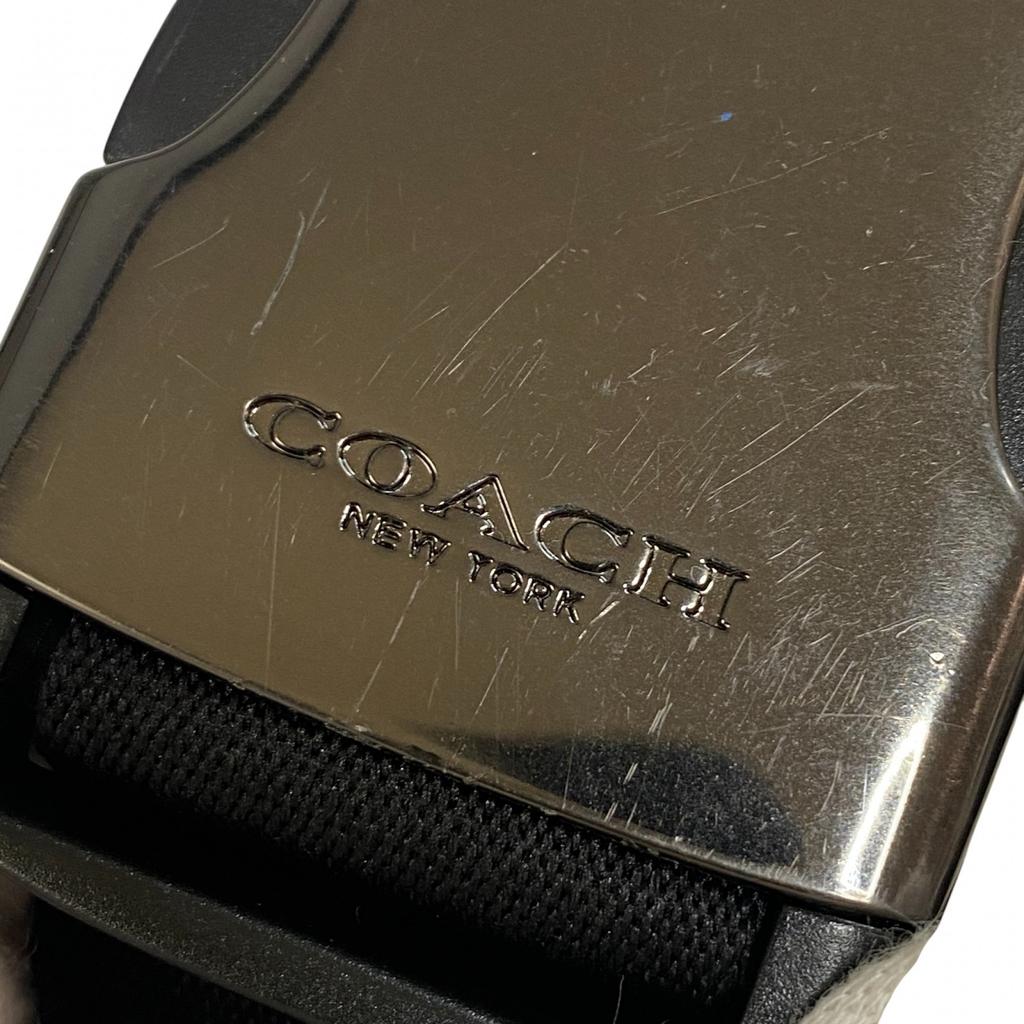 Used COACHbody Bag Black PVC Mens