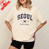 Seoul South Korean Flag Unisex Tees Vintage Classic Fashion Streetwear Tops Unisex Women High Quality Cotton Street Fashion Tshirt