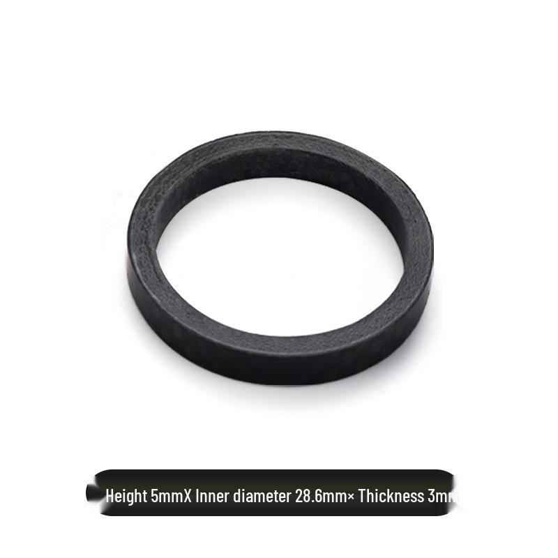 Mountain Bike Carbon Fiber Fork and Headset Spacers Set (28.6mm, 3K Finish)