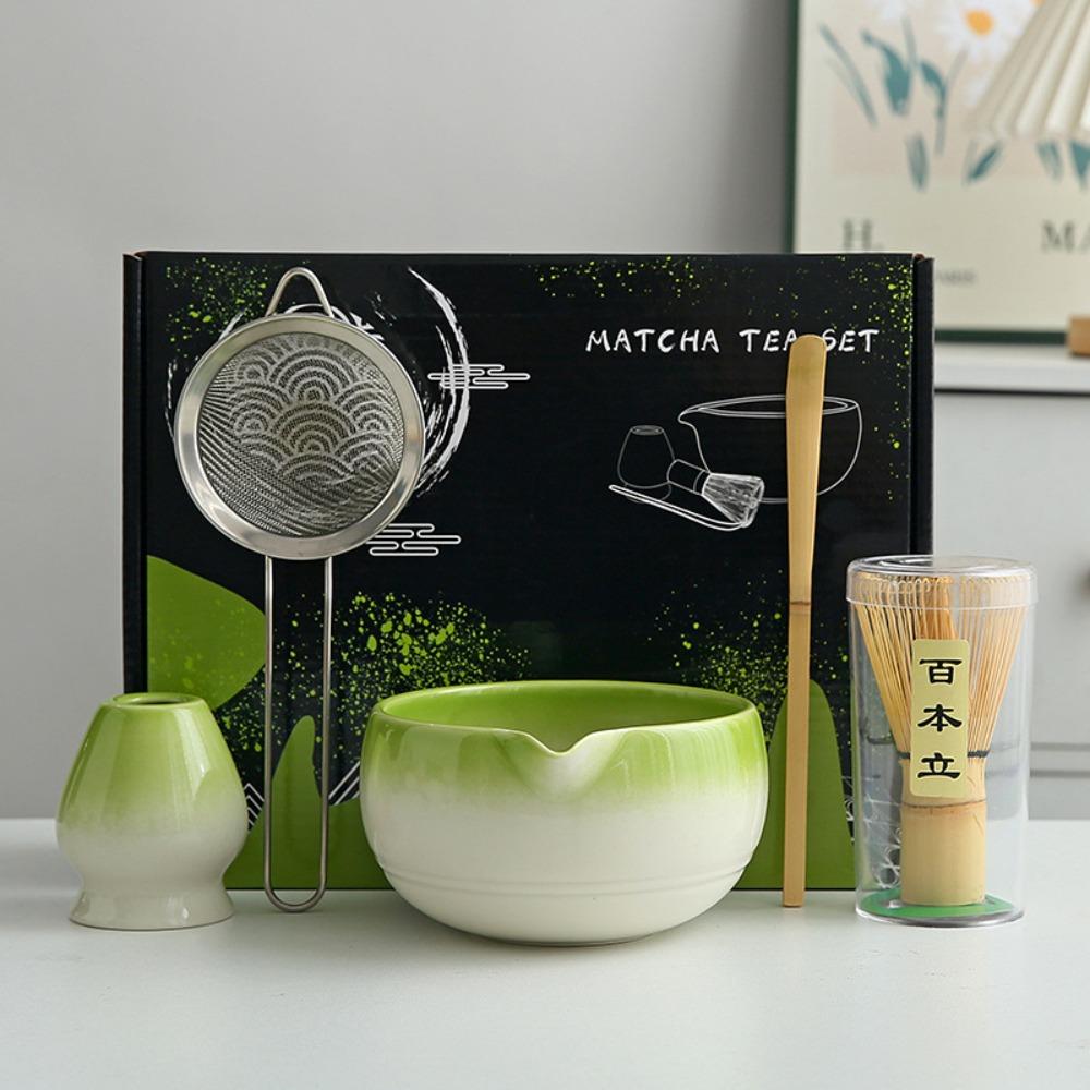 Handmade Ceramic Matcha Bowl Traditional Matcha Making Kit Matcha Whisk Set Japanese Tea Ceremony