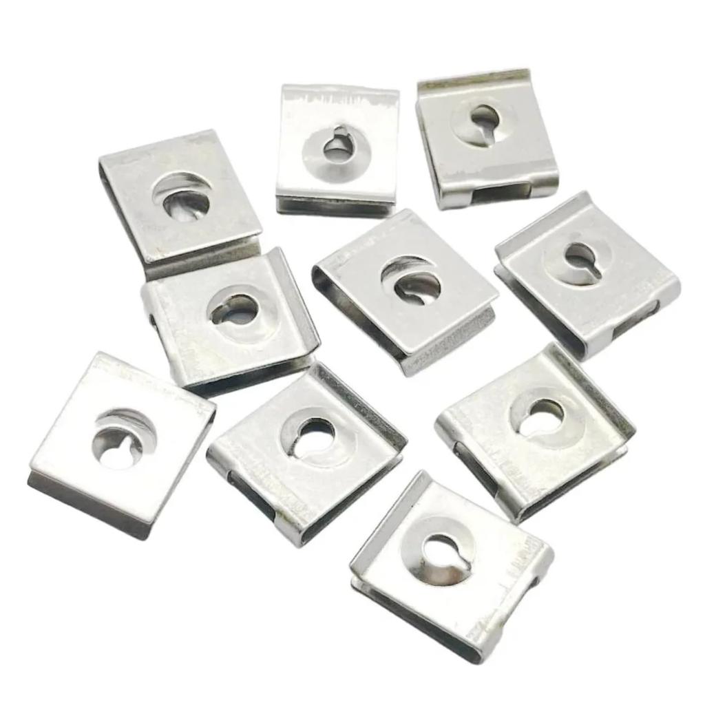 Motorcycle Nuts and Bolt Kit 10 Sets General Parts Wide Stainless Steel U Type