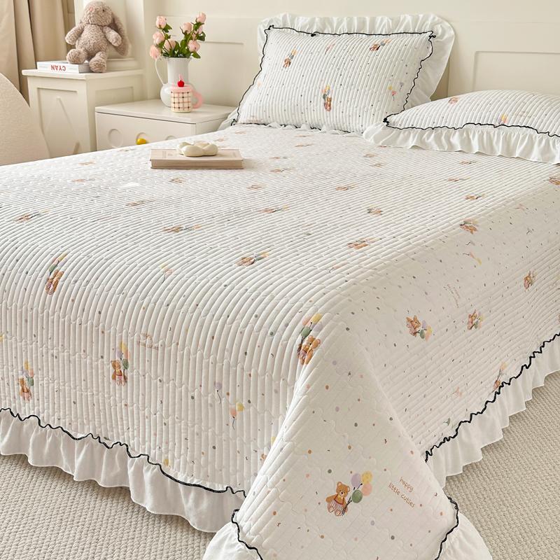 Bonenjoy Tagesdecke Gestepptes Bettlaken Einzel-/Doppelbettüberwurf Blumenmuster Matratzenschoner Weiche Laken cubrecama (Kein Kissenbezug)