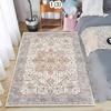Distressed Oriental Floral Rug Non Slip Bathroom Door Mat Washable Carpet Floormat for Living Room Kidsroom Entryway Boho Retro
