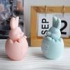 3D Bunny Egg Candle Silicone Mold Easter Resin Casting Mould for DIY Candle Making Clay Craft Plaster Home Decoration