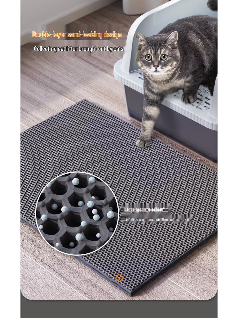 Edelstahl Leicht zu Reinigende Katzentoilette: Verbreitert, Verdickt, Sandsicher, Spritzwassergeschützt, Großer offener Raum