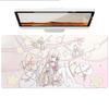 Cute Angel Girl Star Pu Leather Mousepad Office Desk Mat Mouse Pad Computer Speed Type Carpet Mat Player Laptop Keyboard Cartoon