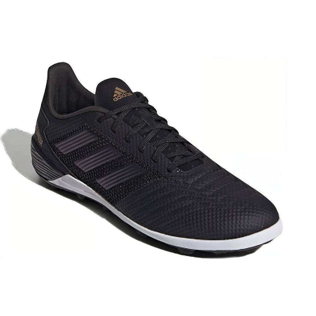 Adidas Predator 19.3 L Round Toe Lace-Up TF (Rubber Studs) Hard Ground Artificial Turf Non-Slip Durable Soccer Shoes Men Soccer Shoes Black EF0400
