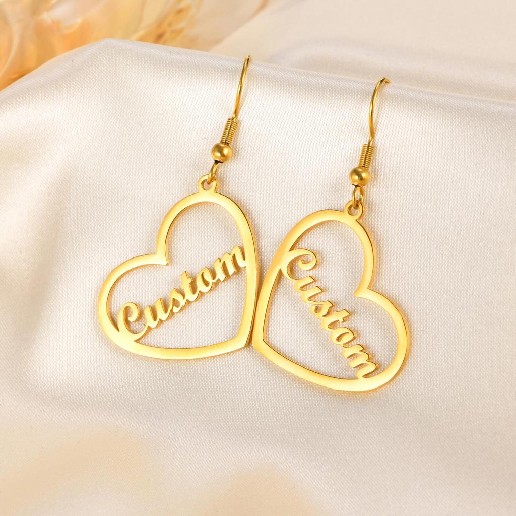 Exquisite Customized Earrings for Women, Personalized Name Letter Jewelry, Birthday Anniversary Gift
