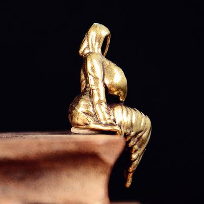 Vintage Copper Ghost Goddess Statue Skeletal Mage Figurine Tabletop Ornament Miniature Halloween Home Decor Crafts Gift