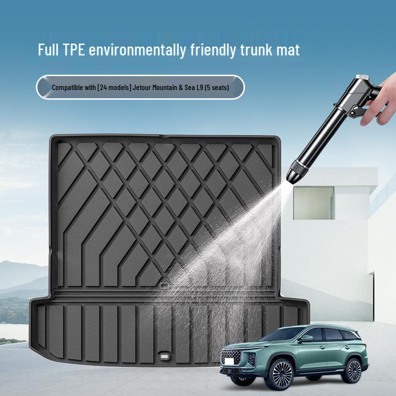 Eco-Friendly TPE Trunk Mat for 2024 Jetour Shanhai L9: All-Terrain Anti-Dirt Liner