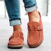 Women Slide Sandals Flats Loafers, Non-Slip Slip-On, Wide Width Casual Spring Flats, Plus Size 35-43