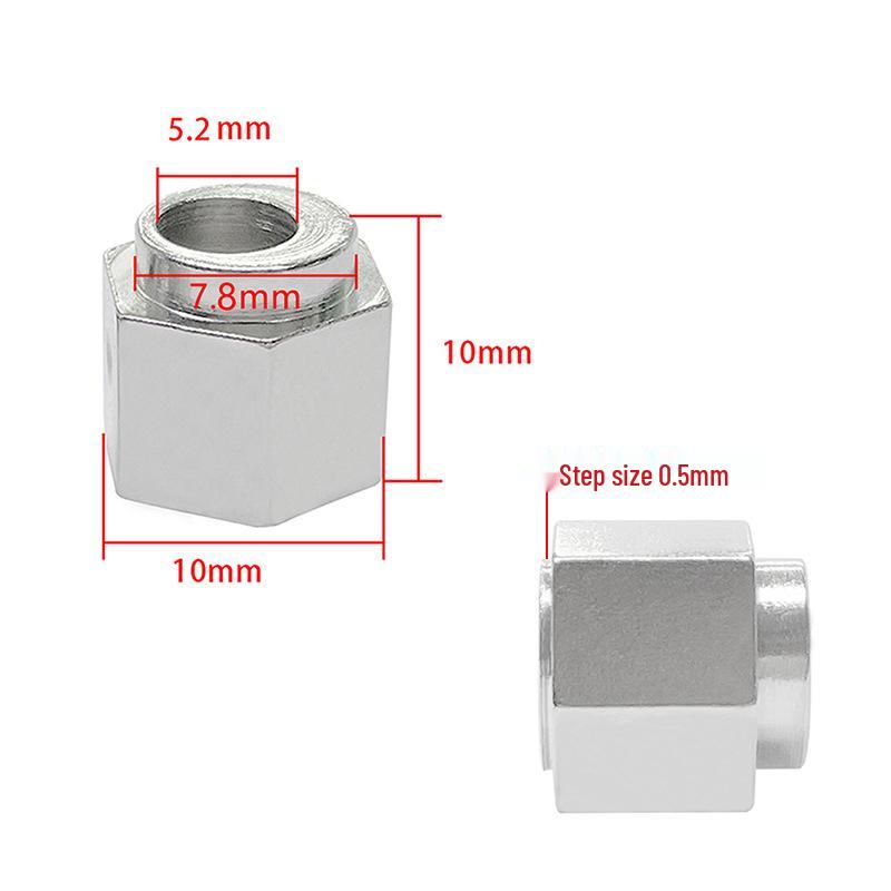 Eccentric Hex Nut Engraver Isolator for 3D Printer, Carbon Steel, Nickel-Plated, Inner Diameter 5".