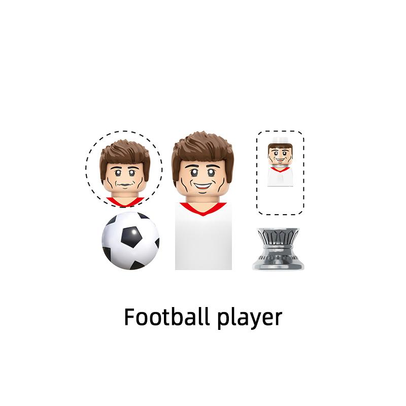 Der berühmte Fußballspieler Star Nummer 7 8 10 4 9 18 Modellbausteine MOC Steine Set Geschenke Spielzeug Für Kinder TV6507