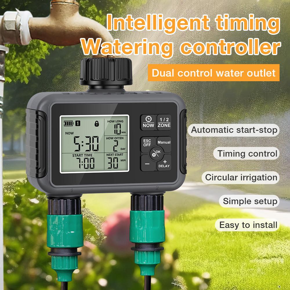 1/2/3-Outlet Smart Garden Water Timer Intelligent Irrigation Watering ...