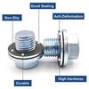Śruba Uszczelka Korek Spustu Oleju Podkładki Otwór dla Toyota OE90430-12031 12mm Aluminiowe Akcesoria Uszczelka Uszczelniająca Części Silnika