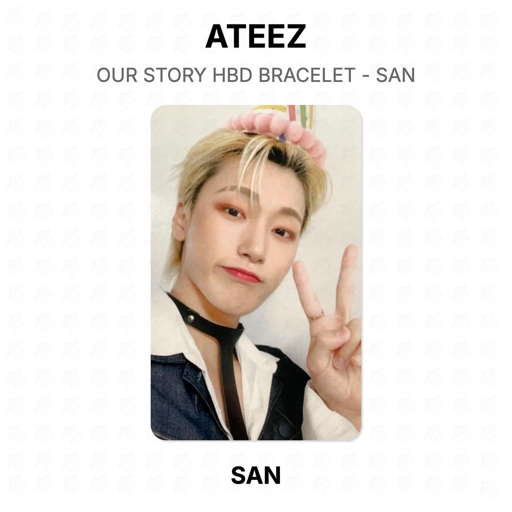 ATEEZ PULSERA HBD SAN NUESTRA HISTORIA - Fotocarta Oficial SAN
