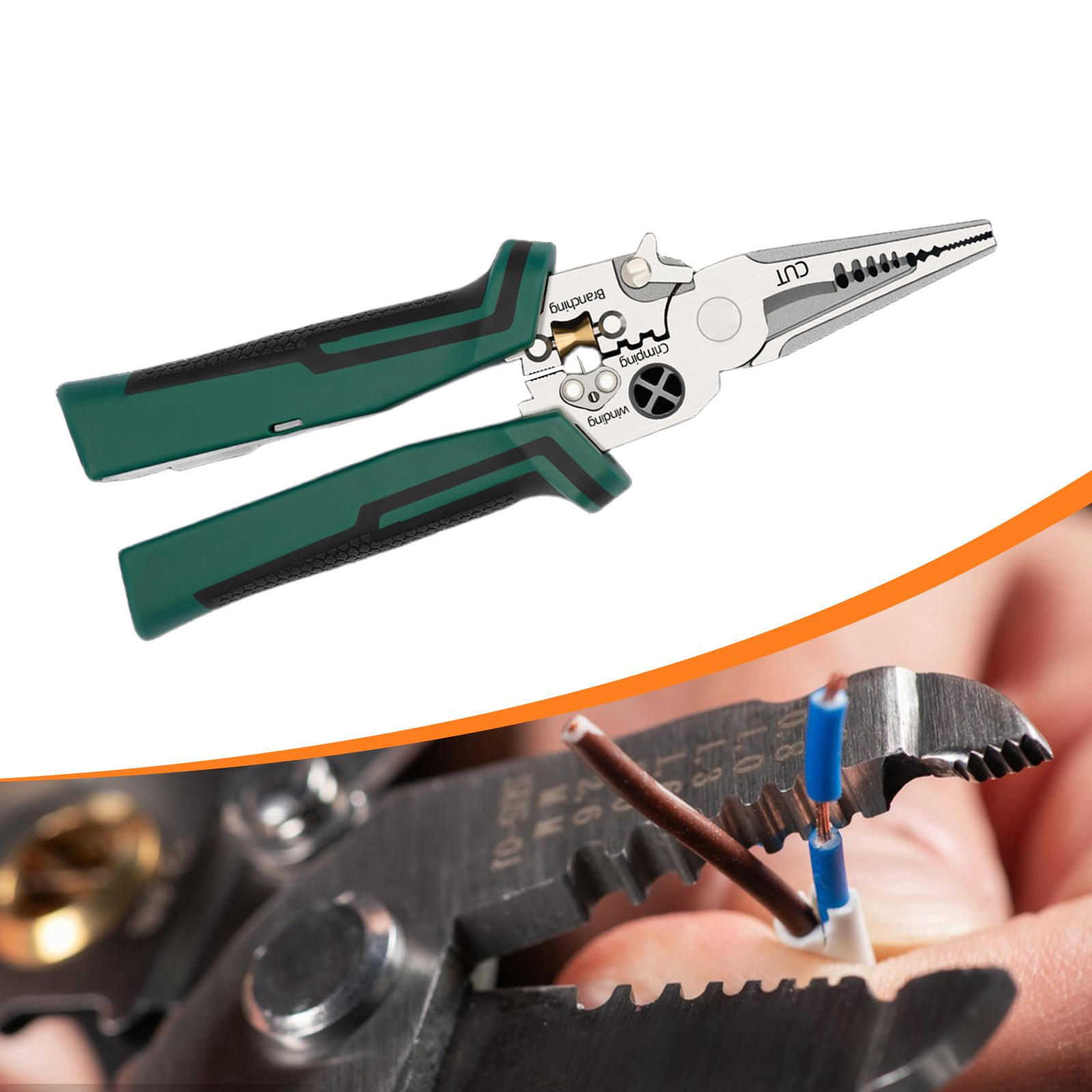 

Wire Stripper Stripping Tool Multifunctional Crimper Cutting Ergonomic Comfortable Grip Cable