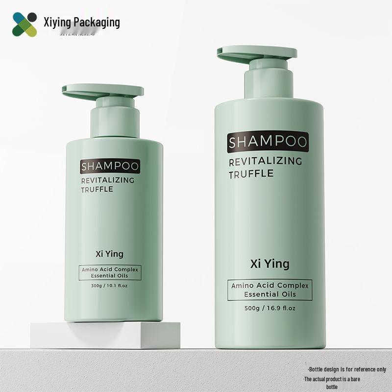 Refillable 500ml PET Shampoo & Lotion Bottle, 300ml Hand Sanitizer & Hair Care Bottle, Empty Press Bottles 300ml; Amber + Black Pump