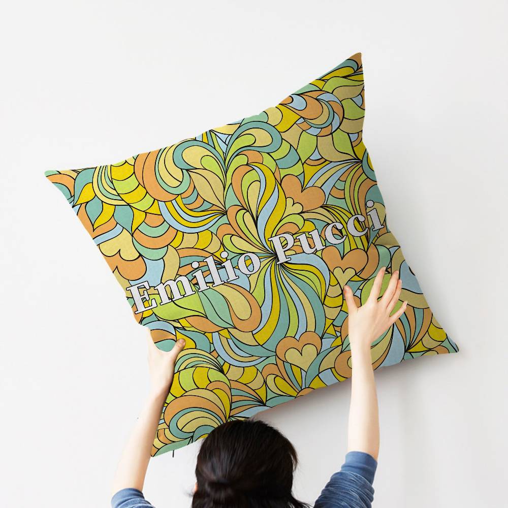 Fashion EEEEmilio logo PPucci Maple Design Cushion Cover Happy Autumn Harvest decor Holiday Decorati Pillow Cover