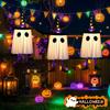Halloween Ghosts Ornament Glowing Ghosts Pendant Decor With Witch Hat for Tree Horror Holiday Decorations Halloween Ornament for