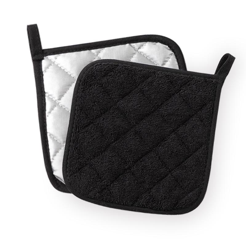 Pure Cotton Heat-Insulating Silver-Coated Pot Pad & Microwave Oven Gloves Set
