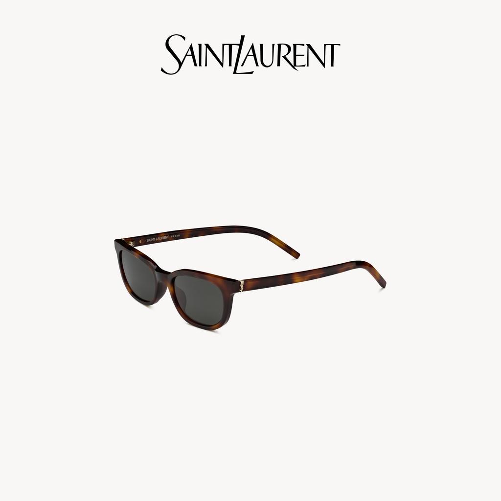 Saint Laurent Oval Sunglasses In Havana Gray Unisex Sunglasses 862898Y99562359