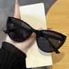 Trendy Cat-eye Sunglasses Full-frame HD Clear Lens UV400 Protection Elegant Travel Beach Outdoor Shades Glasses
