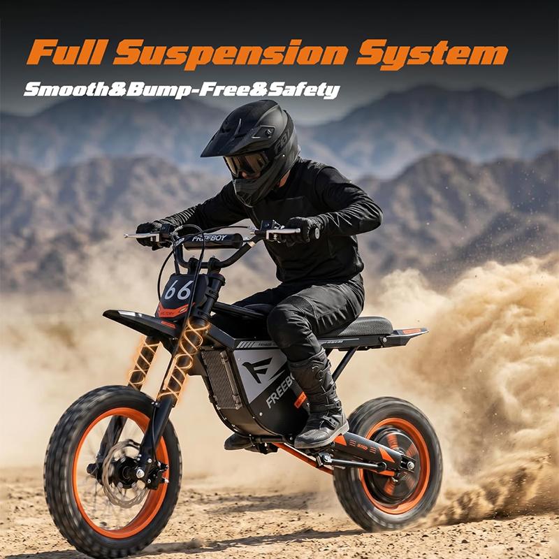 Y66 Off Road Electric Dirt Bike, 1000W Hub Motor 48V30Ah Battery Max 55km/h Hydraulic Brake All Terrain Motorcycle