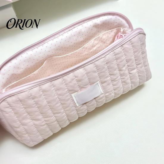 Portable Travel Makeup Bag Shell Shape Pencil Pouch with Multiple Compartments, Large Capacity Durable Desk Polyester Zipper Storage Pouch,