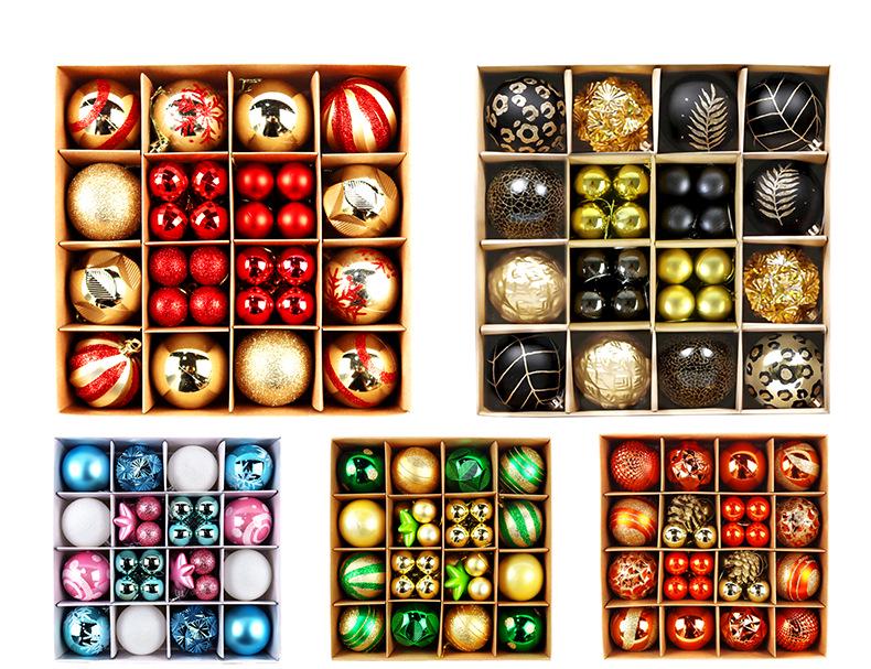 6cm Electroplated Shiny Irregular Christmas Tree Ball Set