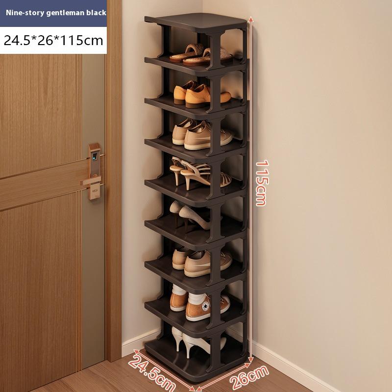 A Multi-layer Plastic Shoe Rack with Large Storage Capacity, Designed for Use In Homes and Dormitories