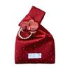 Crystal Satin Wrist Bags Washable Moth Orchid Small Bucket Bags Shining Handheld Gift Jewelry Bags For Girl Lady Women Female