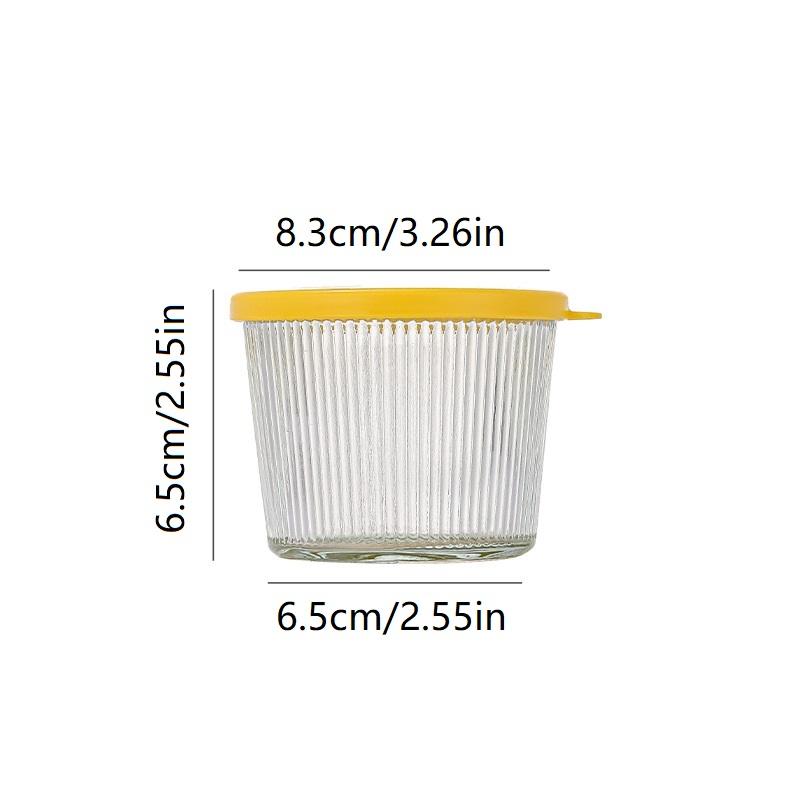 1/4Pcs 200Ml Glass Storage Jars Transparent Thicken Glass Storage Containers Multifunction Fresh-Keeping Mini Clear Jars Kitchen