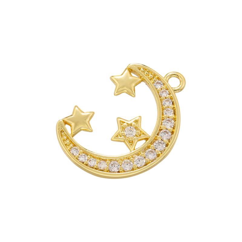 ZHUKOU 9 Styles Cubic Zirconia Charms for Jewelry Making Cute Bear Jewelry Pendants Heart DIY Charms Jewelry Accessories VD1431