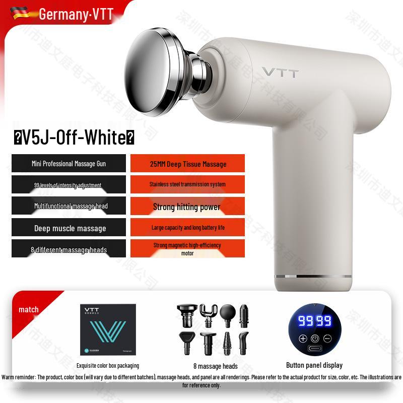 VTT Mini Fascia Massage Gun for Women - Multifunctional Electric Massager with Replaceable Head